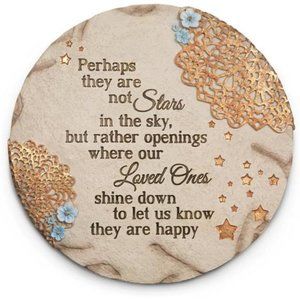 Light Your Way Memorial Garden Stone, 10-Inch, Stars in The Sky,Original Version